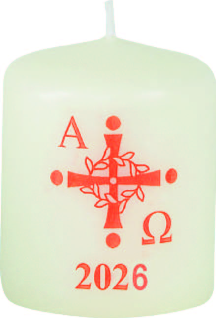 Kerze AO 6x5cm (mit Zahl)