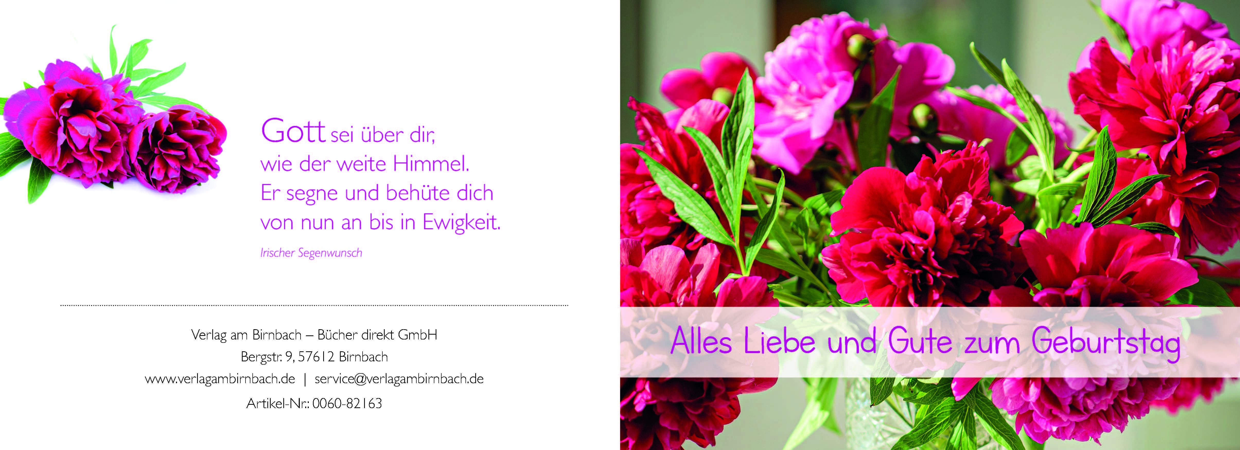 Geburtstagskarte - Alles Liebe und Gute