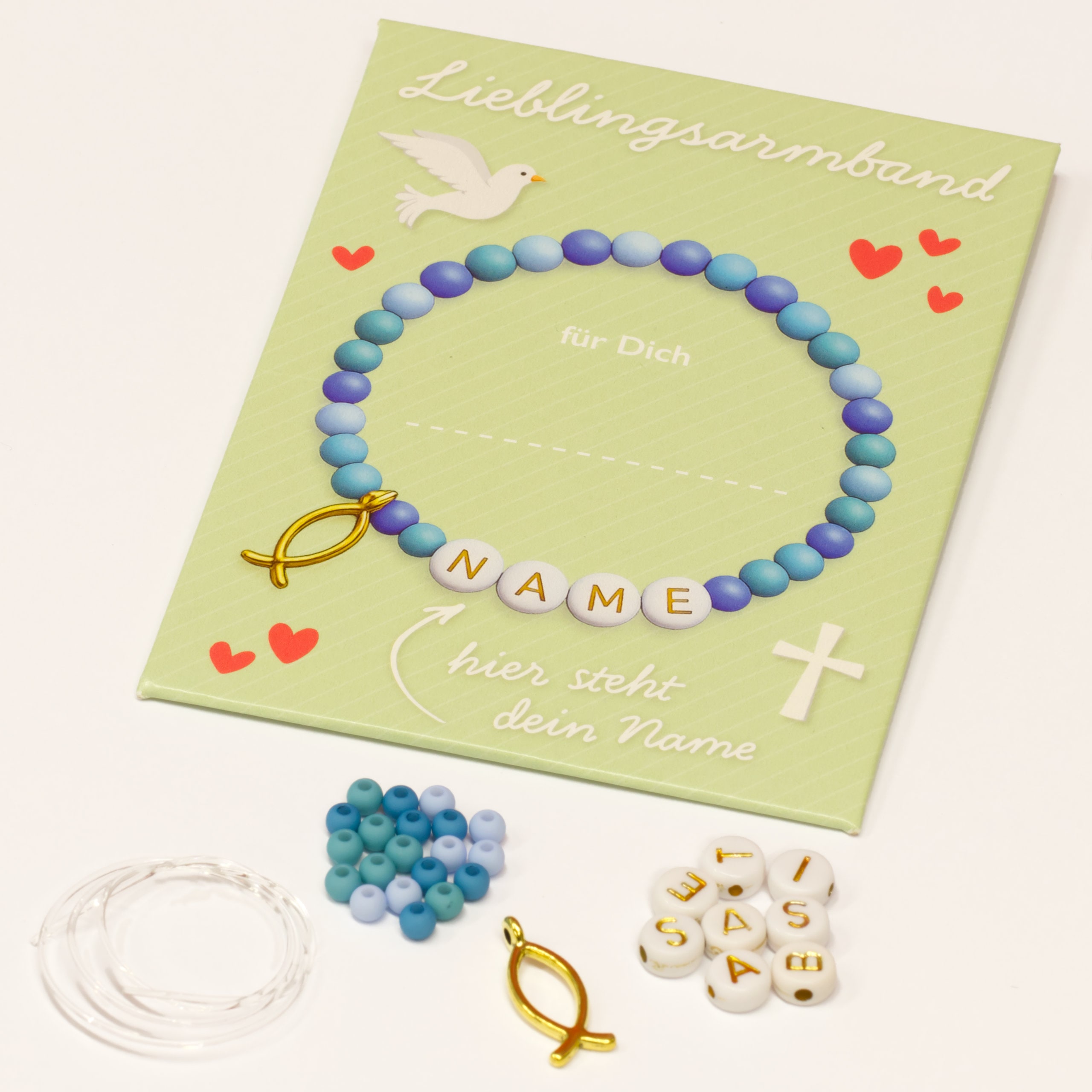 Perlenarmband mit Name - Kinder