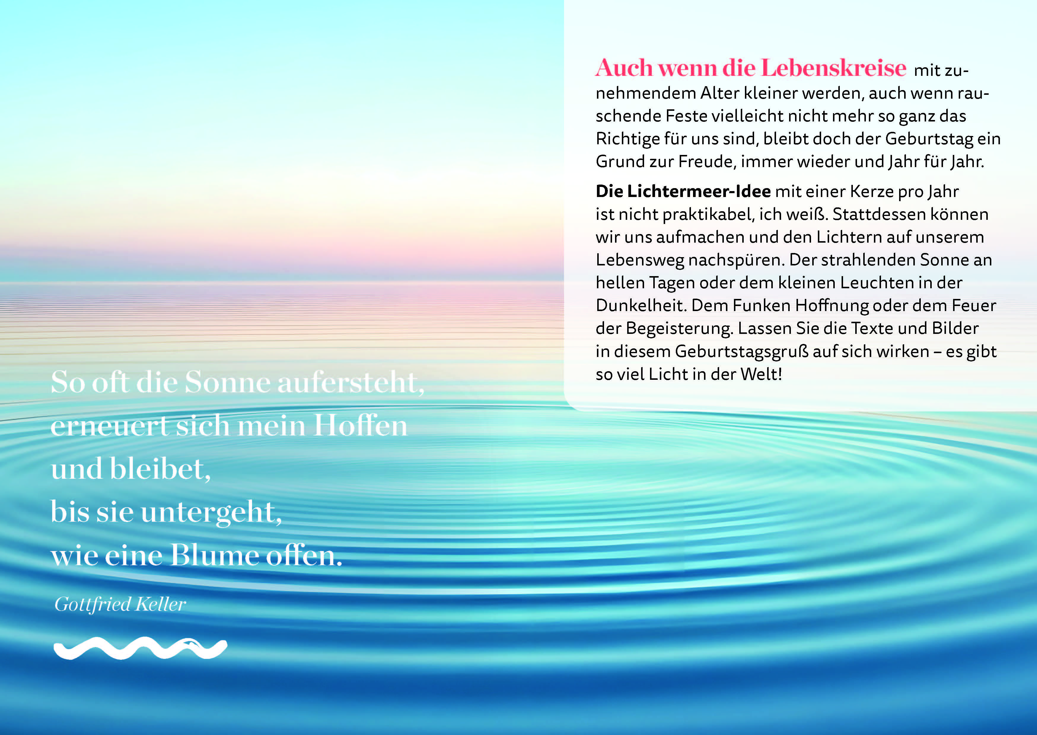 Licht aus sonnenhellen Tagen