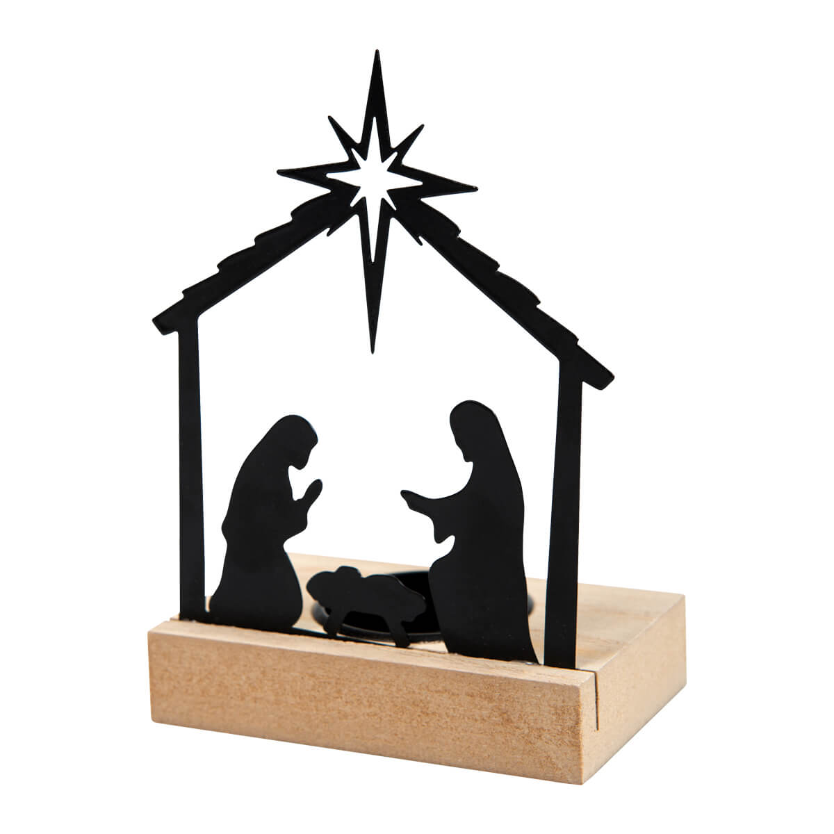 Teelichtleuchter Krippe