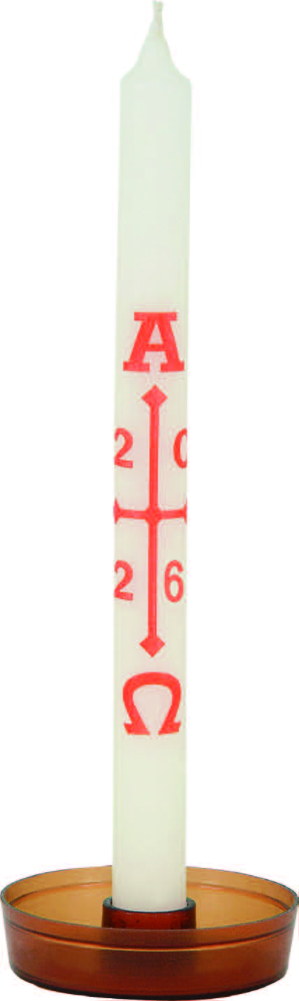 Kerze AO-16x20 cm (mit Zahl)